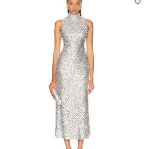 SIMONMILLER Sculpty High-Neck Sequined Dress, Size 4